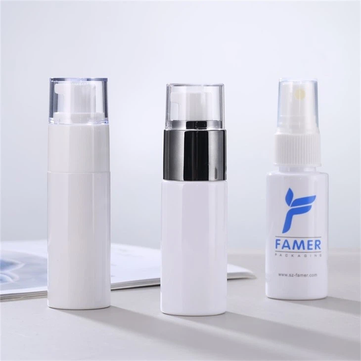 clear lotion plastic bottle with pump