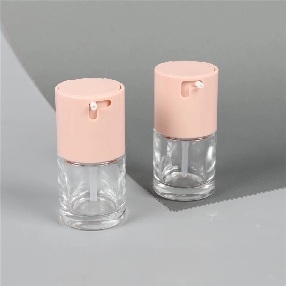 Amber Glass Pump Cosmetic Lotion Bottles factory